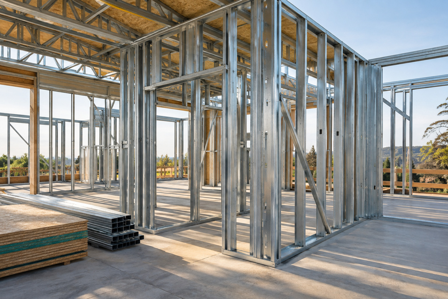 Estructura residencial construida en Metalcon