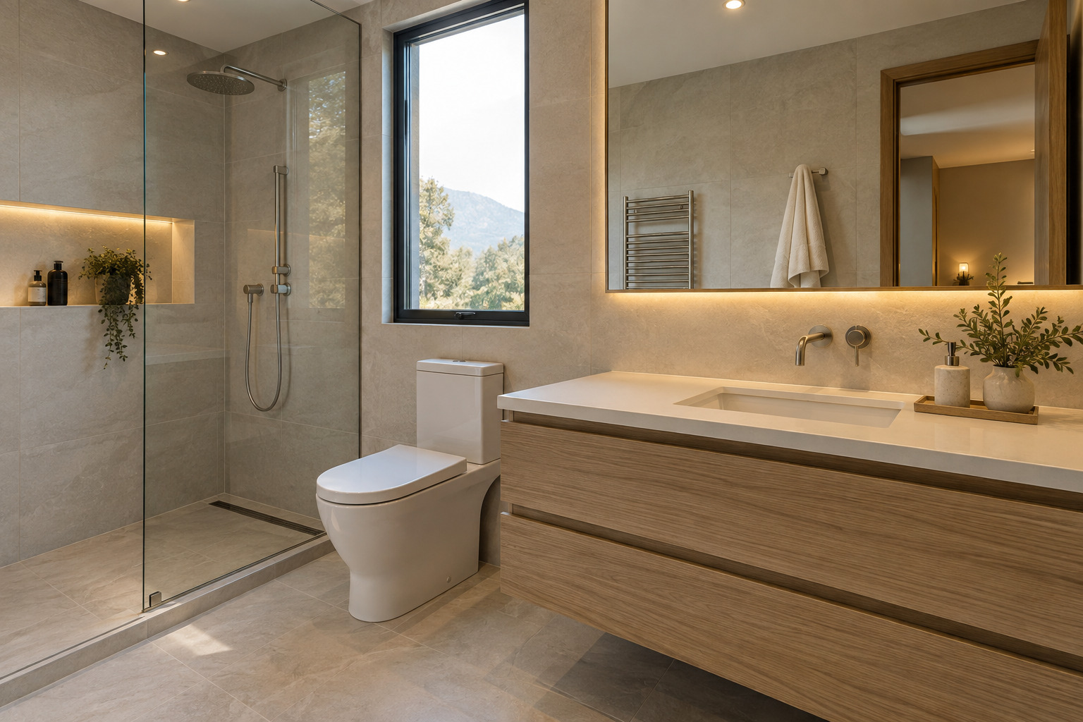 Baño residencial remodelado